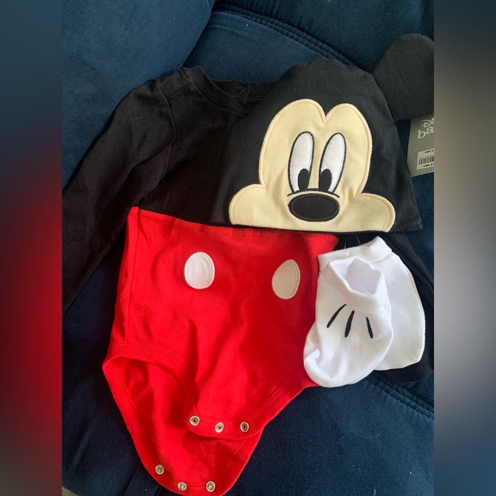 Baby Mickey Mouse Outfit and Shoes! NWT